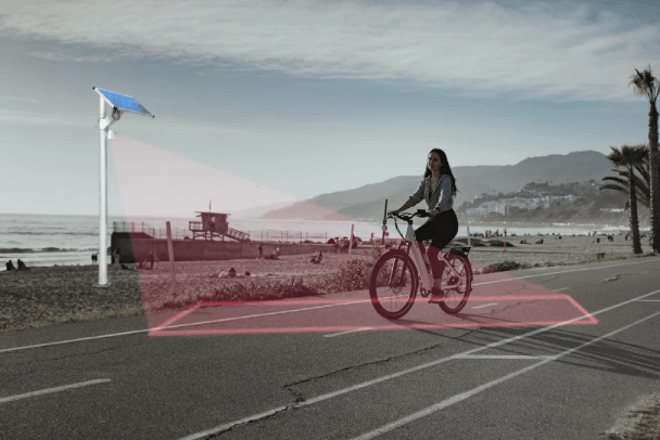 Fahrradzählung ohne Strom mit SensMax TAC-B 4G-Sensor und Solarstromsystem
