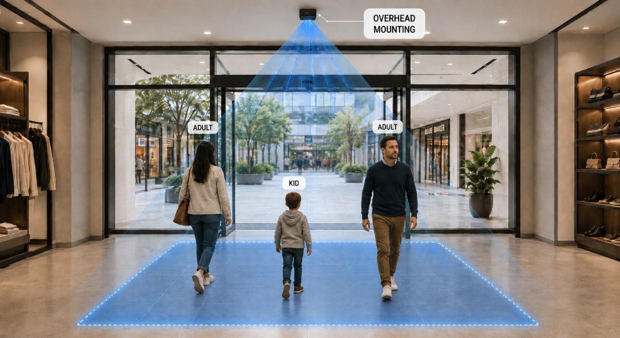 SensMax TAC-B EWP Radar-Personenzählsensor mit Überkopfmontage