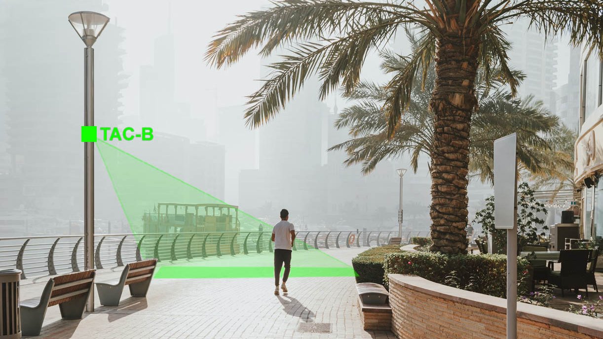 Outdoor-Smart-City-Personenzählung mit SensMax TAC-B 4G Radarsensor